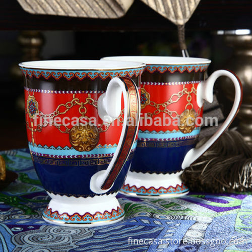 11OZ Fine Bone China Luxury Ceramic Coffee Mug of Grand Banquet